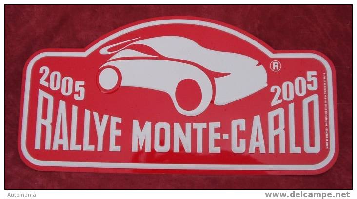 Plaque De Rallye "MONTE CARLO" 2005 Rally Plate - Plaques De Rallye