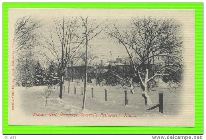 OTTAWA, ONTARIO - RIDEAU HALL - GOVERNER GENERAL'S RESIDENCE IN WINTER - HARTMANN - - Ottawa