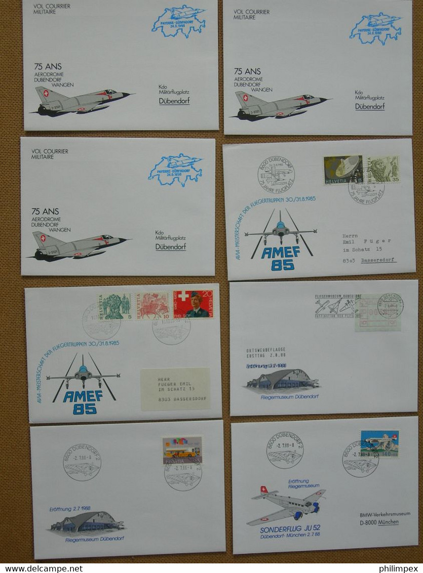 SWITZERLAND, 400+ AIRPOSTDOCUMENTS, FIRST- and SPECIAL FLIGHTS - GREAT LOT!