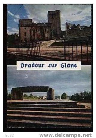 Jolie CP Haute Vienne 87 Oradour Sur Glane Cité Martyre 10 Juin 1944 Multivue - écrite - Oradour Sur Glane