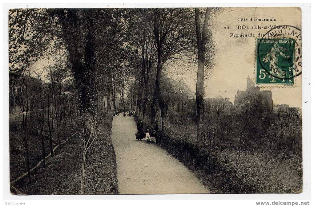 H124 - DOL - Promenade Des Douves (1911) - Dol De Bretagne