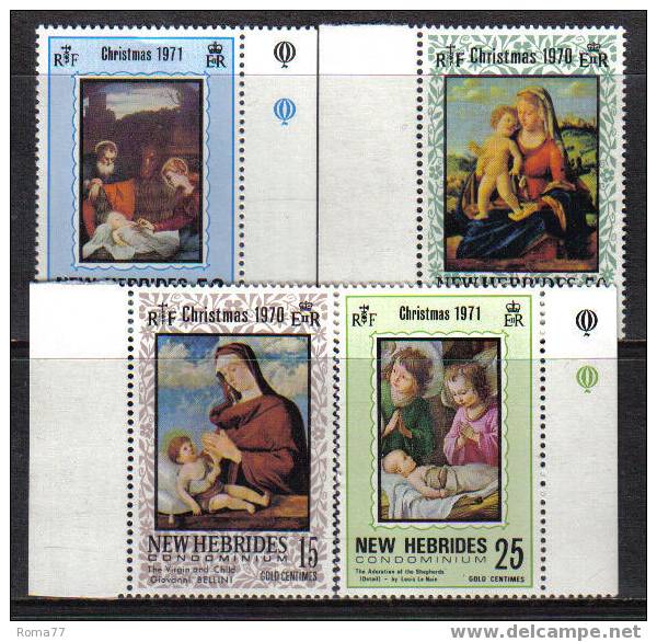 D986 - NEW HEBRIDES , NATALE 1971  N. 314/317  *** - Nuovi