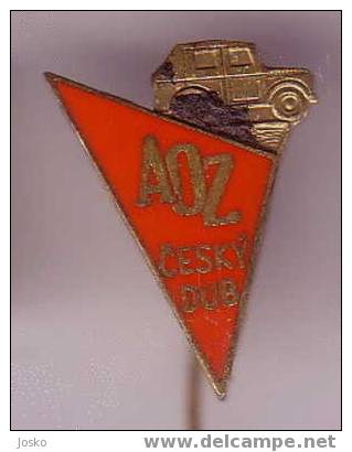 AUTOMOBILE CLUB AOZ - Czech Republic Old Pin Automobilclub Auto Club Automobilistico Automovilístico Automobil Car Klub - Transports