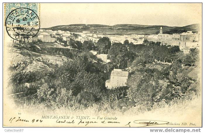 ALGERIE - MOSTAGANEM - TIJDIT - PANORAMA - ND 10 - CARTE Avant 1904 - Mostaganem