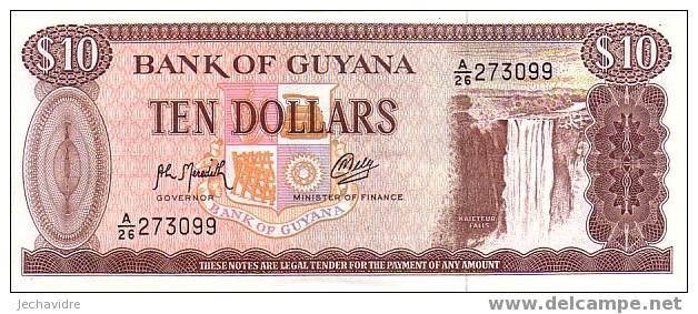 GUYANA   10 Dollars  Non Daté  Pick 23f  Signature 9     ***** QUALITE  XF ***** - Guyana