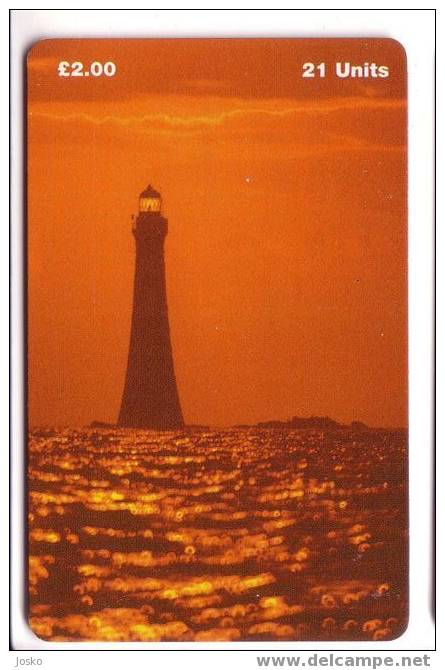 Lighthouse - Leuchtturm - Phare - Lighthouses - Phares  - Leuchttürme - Farol - Rare Isle Man Card - Phares