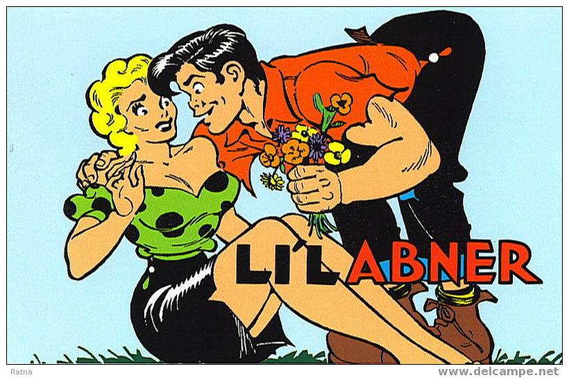 USA : Entier Carte. Li'Labner, Femme, Homme, Bouquet Fleur, Pin'up, BD, Bande Dessinée Américaine, Art, - Bandes Dessinées