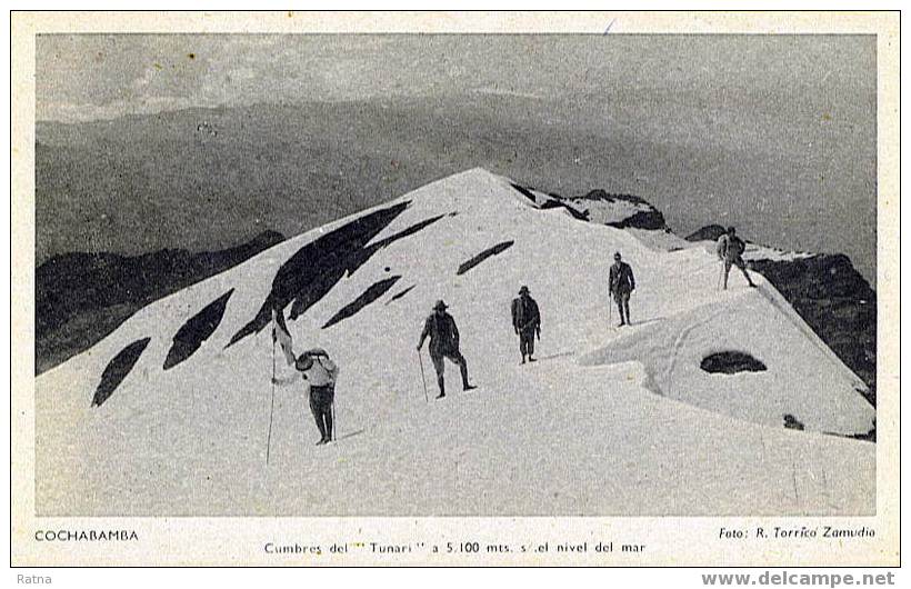 Bolivie : Entier Carte Illustré. Cochabamba, Alpinisme, Mont Tunari 5100m, Sport, Escalade, Expedition, Montagne, Neige, - Climbing