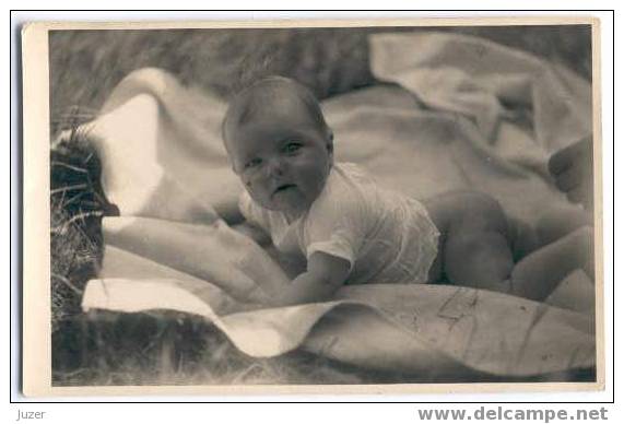 Latvia: SEMI NAKED Child (infant), Old Photo - Unclassified