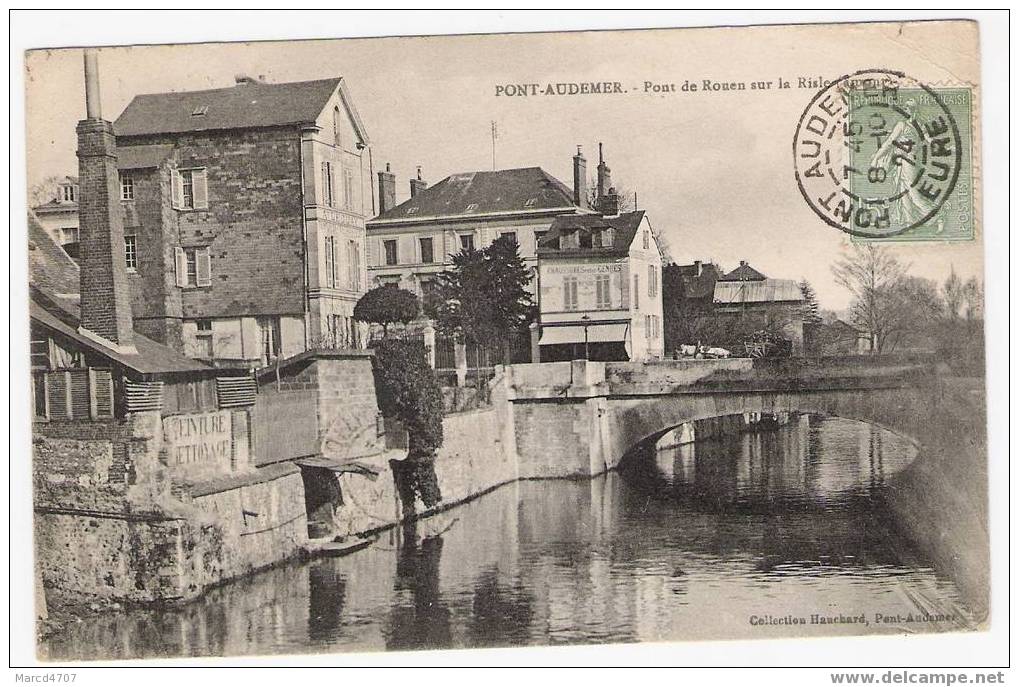 PONT AUDEMER 27 Eure Pont De Rouen Sur La Risle 1924 - Pont Audemer