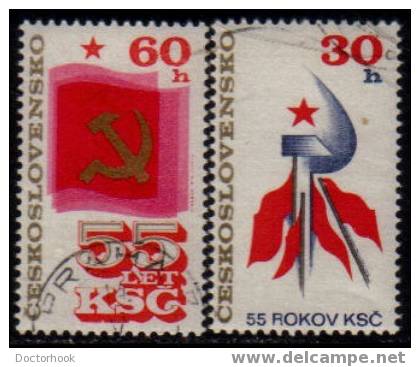 CZECHOSLOVAKIA   Scott   #  2068-9  VF USED - Used Stamps