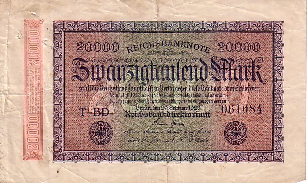 ALLEMAGNE   20 000 Mark  Daté Du 20-02-1923   Pick 85     ***** QUALITE  VF + ***** - 20.000 Mark