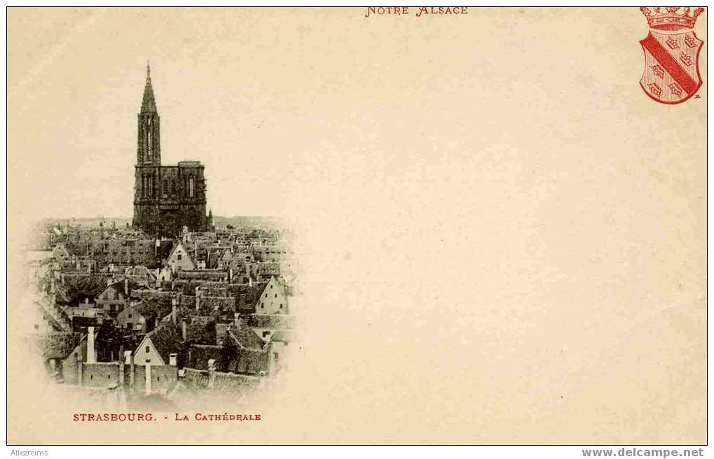 CPA 67: STRASBOURG Carte Nuage Avec Blason    A VOIR !! - Strasbourg