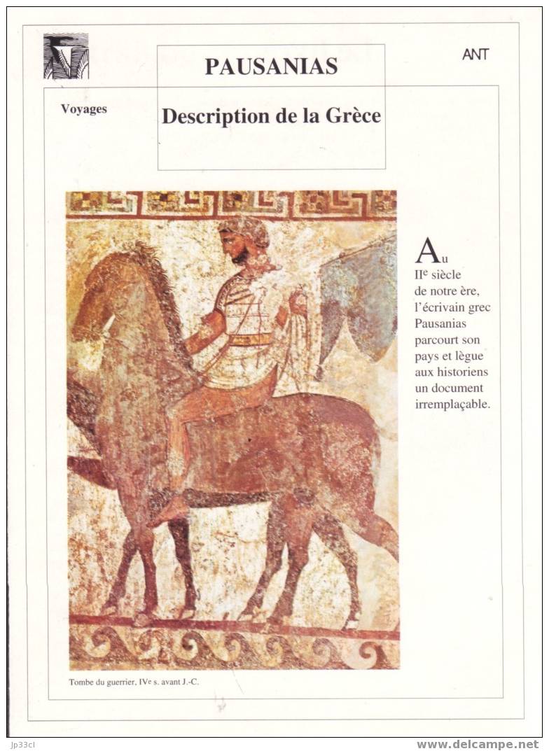 Fiche De Lecture Sur "Description De La Grèce", De Pausanias - Fiches Didactiques