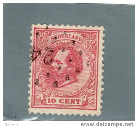 Olanda - N. 21  Used (UNI) 1872-88 - Andere & Zonder Classificatie