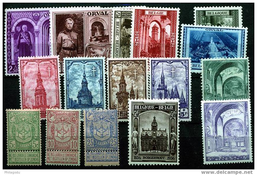 Belgique Bonnes Séries Et Timbres 1936-1939    Neufs Charnière  Cote2006: 120 E - Unused Stamps