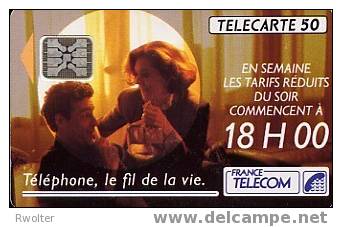 @+ Télécarte "TARIFS REDUITS - 18H00" - 02/92 - 50 U - SC4 - 5 PETITS EMBOUTIS. - 1992