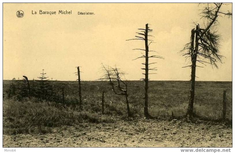 LA BARAGUE MICHEL SOUS LA NEIGE . POINT LE PLUS ELEVE DE L´ANCIENNE BELGIQUE .DESOLATION . - Jalhay