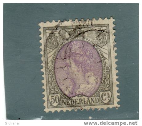 Olanda - N. 80 Used  (UNI)  1908-21 - Oblitérés