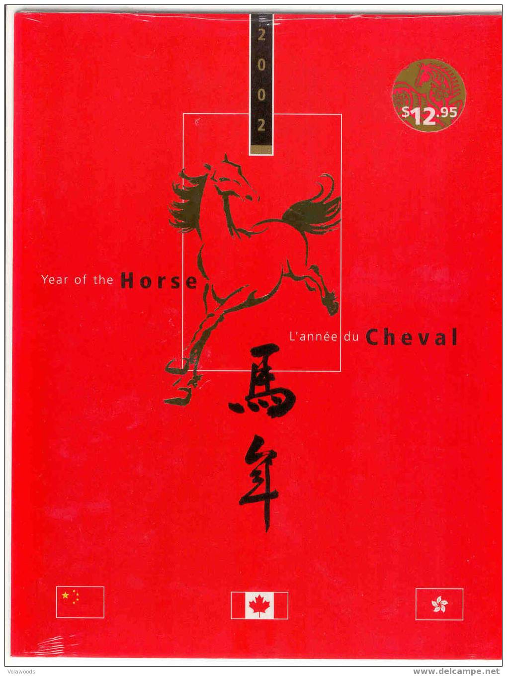 New Year 2002 - Year Of The Horse - Joint Issue Canada China Hong Kong - - Chinese New Year