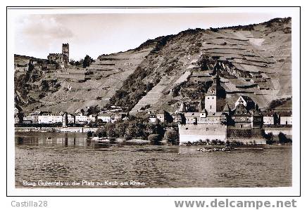 Cpsm Burg Gutenfels Und Die Pfalz Zu KAUB Am Rhein - Kaub