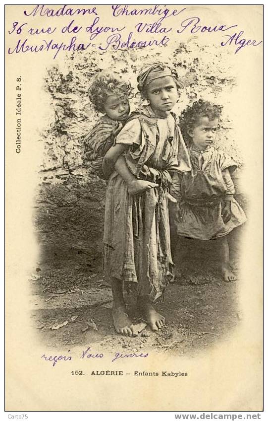 ALGERIE - TYPES ARABES - KABYLIE - Enfants Kabyles - Kinder