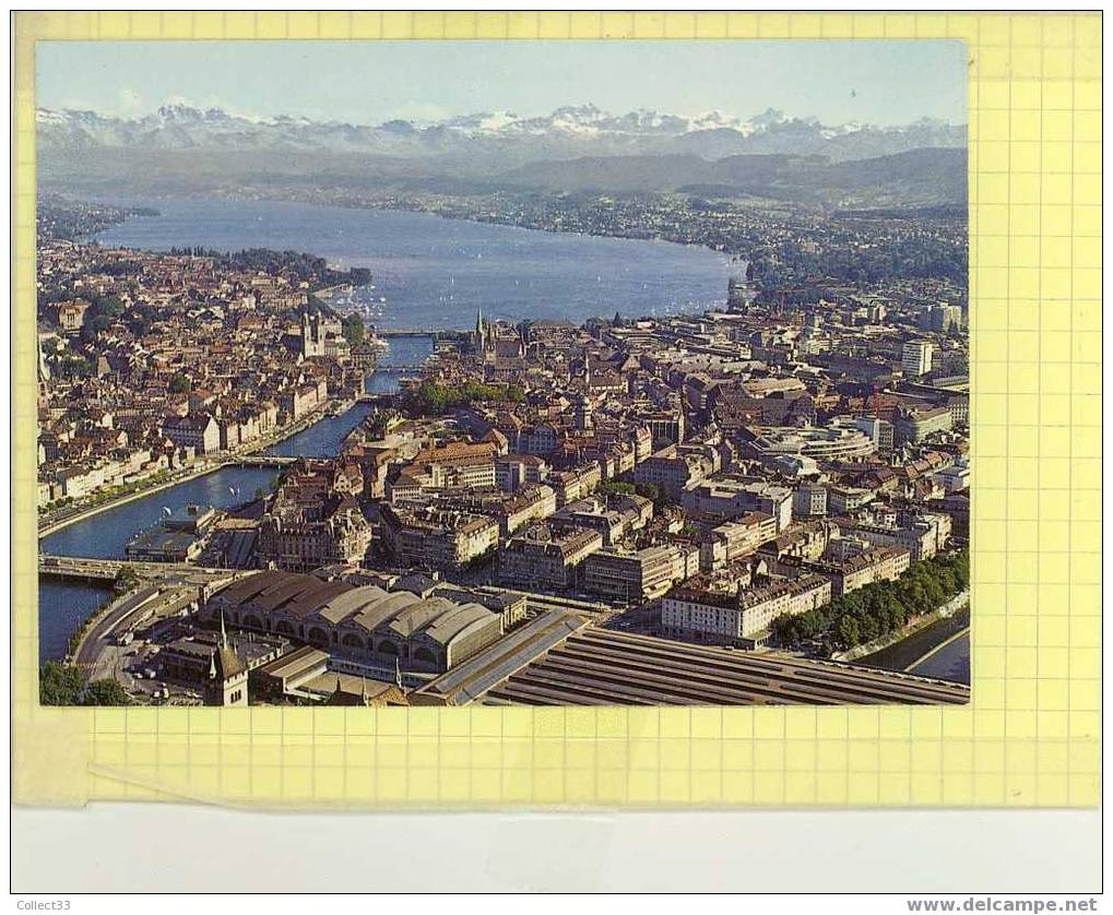 Suisse - Zurich - Vue  D'ensemble Et Les Alpes - CP Non Voyagé - Ed Baumann N° 186 - Bauma