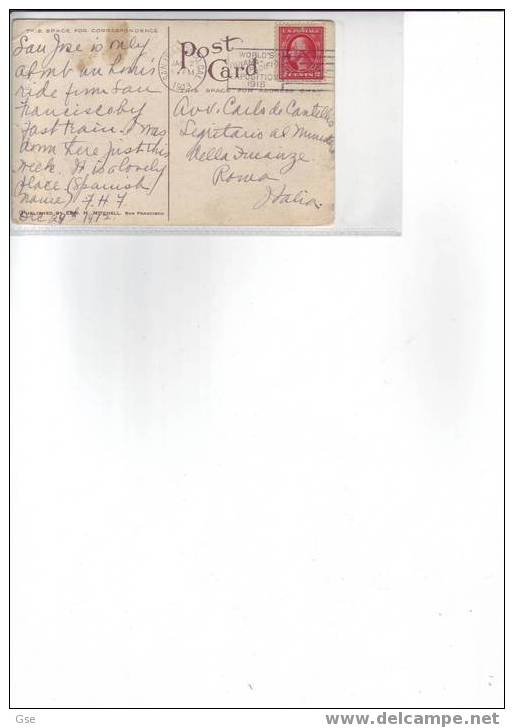 STATI UNITI. 1913 - Annullo Meccanico "World's Panama Pacific Exsposition - Lettres & Documents