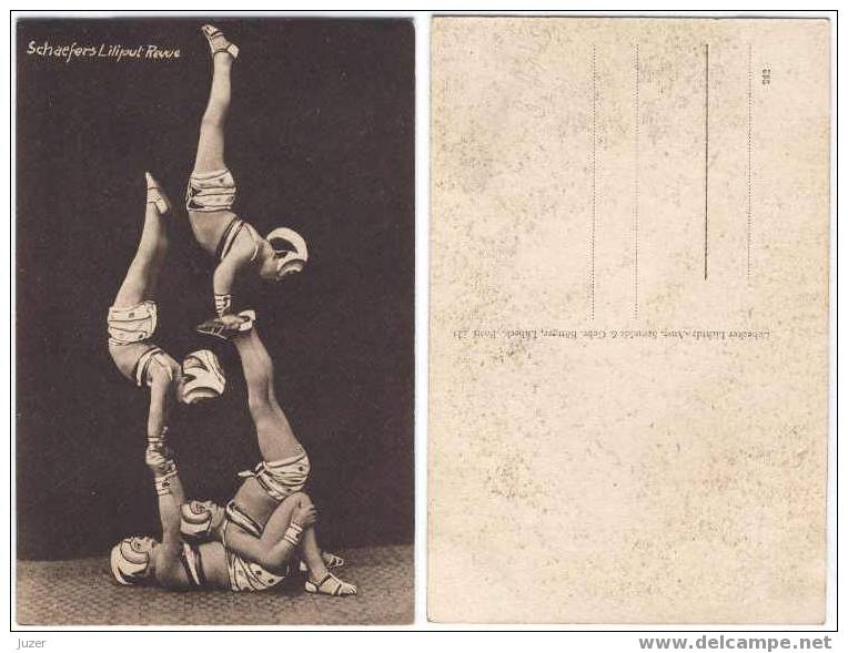 Gymnastics: LILLIPUTIAN REVUE. Old And Vintage Postcard - Ginnastica