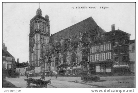 51...SEZANNE..L EGLISE..1918 - Sezanne