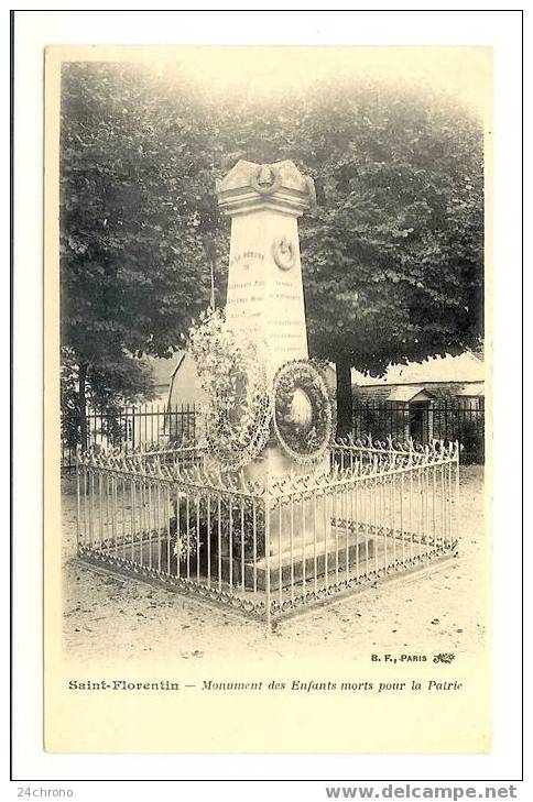 Saint Florentin: Monument Des Enfants Morts Pour La Patrie (06-6376) - Saint Florentin