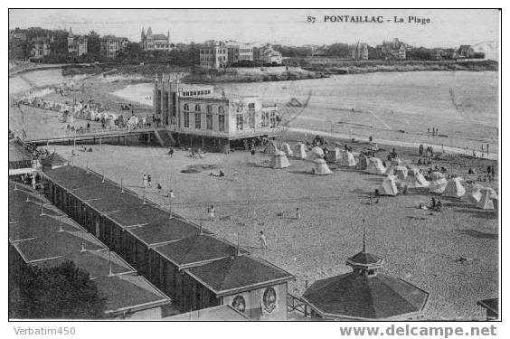 17..PONTAILLAC..LA PLAGE..1926 - Pont-l'Abbé-d'Arnoult