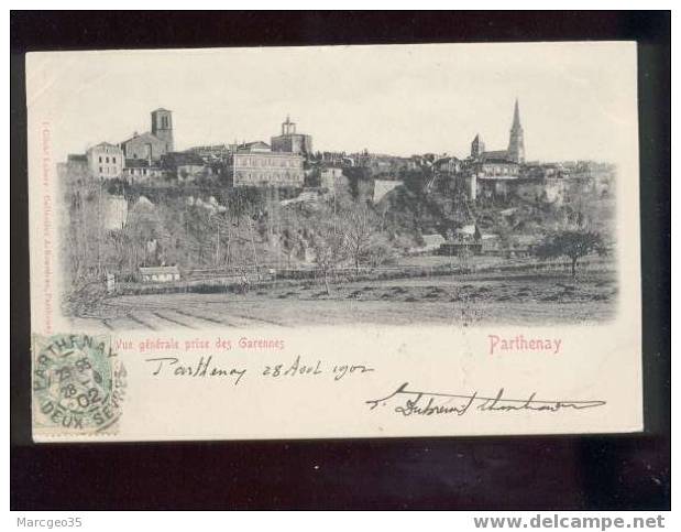 008446 Parthenay Vue Générale Prise Des Garennes édit.bourdeau Précurseur  Belle Carte - Parthenay