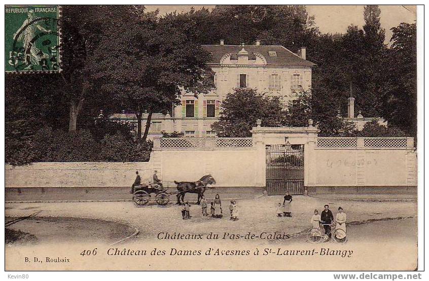 62 SAINT LAURENT BLANGY Château Des Dames Cpa Animée - Saint Laurent Blangy