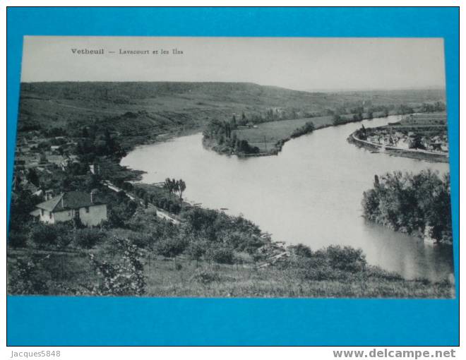 95) Vetheuil - Vue Générale - Lavacourt Et Les Iles   - Tres Belle Carte - Vetheuil