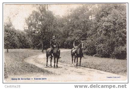 Cpa Camp De BEVERLOO Vue Au Parc  + Oblitération - Leopoldsburg (Camp De Beverloo)