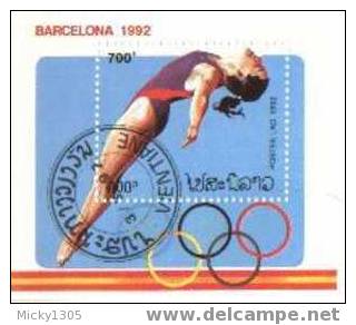 Laos - Block Gestempelt / Miniature Sheet Used (B054) - Estate 1992: Barcellona