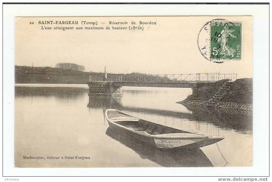 Saint Fargeau: Réservoir De Bourdon, Barque (06-6505) - Saint Fargeau