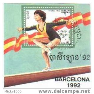 Kambodscha / Cambodscha - Block Gestempelt / Miniature Sheet Used (B056) - Estate 1992: Barcellona