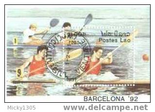 Laos - Block Gestempelt / Miniature Sheet Used (B057) - Summer 1992: Barcelona