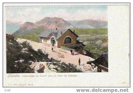 FUNICULAIRE Du Grand Jer (Lourdes, Hautes-Pyrénées) , La Gare Du Sommet ;TB - Funicular Railway