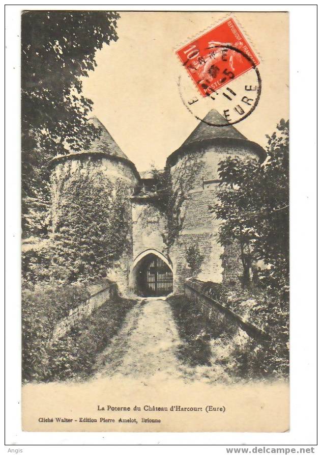 CPA---27----HARCOURT----CHATEAU----POTERNE____________________________________ - Harcourt