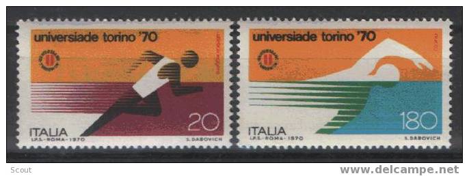 ITALIA - ITALIE - ITALY - 1970 - UNIVERSIADES TURIN YT 1050/1051 ** - Zwemmen
