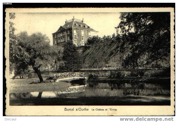 3746 - Bomal   Le Château Et L'étang - Durbuy