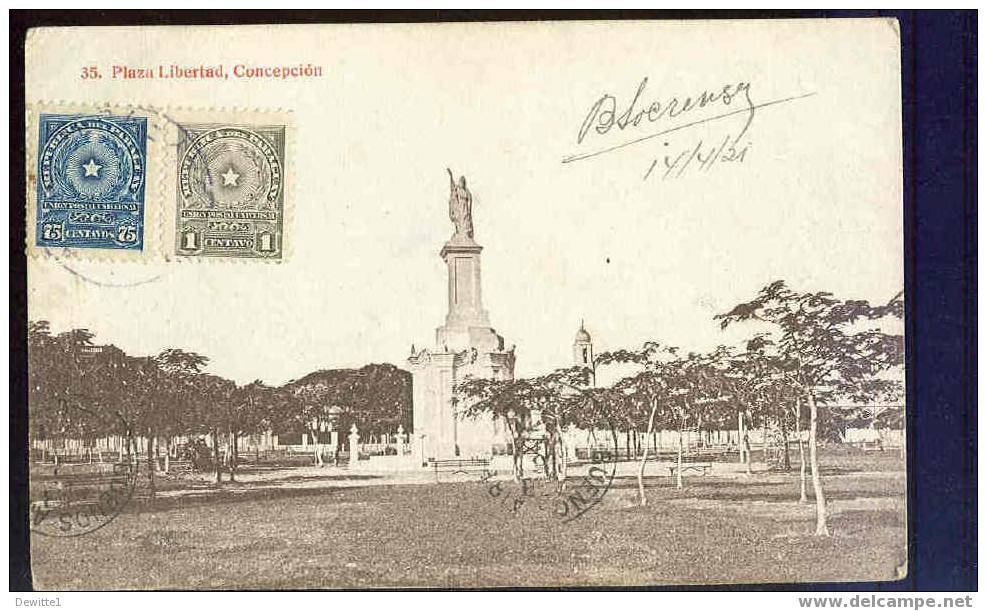 CPA   Plaza Libertad  Concepcion - Paraguay