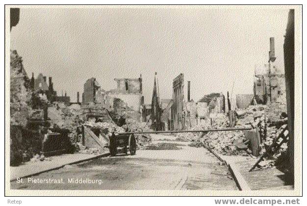 Middelburg, St. Pieterstraat Na Bombardement 2e WO - Middelburg