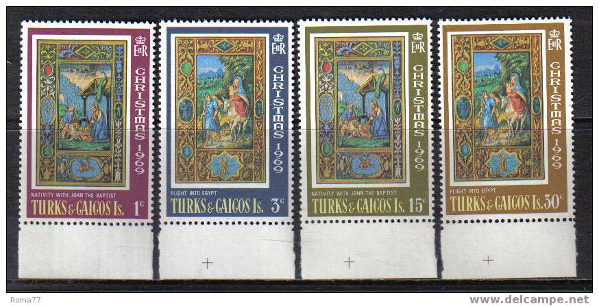 D999 - TURKS & CAICOS , NATALE 1969  N. 237/40  *** - Turks- En Caicoseilanden