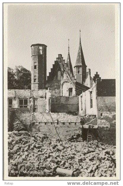 Middelburg, Abdij Na Bombardement 2e WO - Middelburg