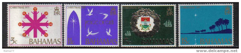 D1030 - BAHAMAS , NATALE 1971 N. 320/323  *** - 1963-1973 Autonomía Interna