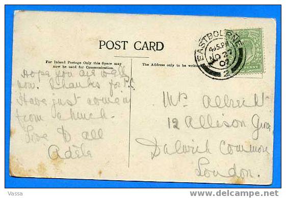 The Wibmington Crant. Mailed From EASTBOLRNE In 1907. Rare Postcard And Postmark - Unknown County